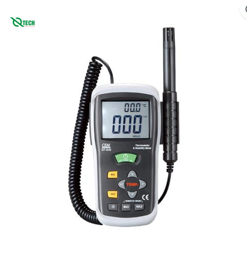 Máy đo Nhiệt độ & Độ ẩm CEM DT-635 (100%RH, -20~1000ºC type K)
