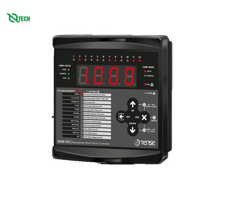 Bộ điều khiển công suất tụ bù tự động 12 bước TENSE RGM-12S