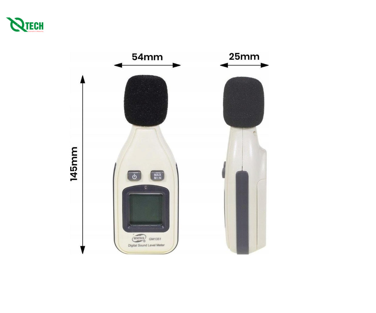 Máy đo độ ồn Benetech GM1351 (30–130 dBA, ±1,5 dB)
