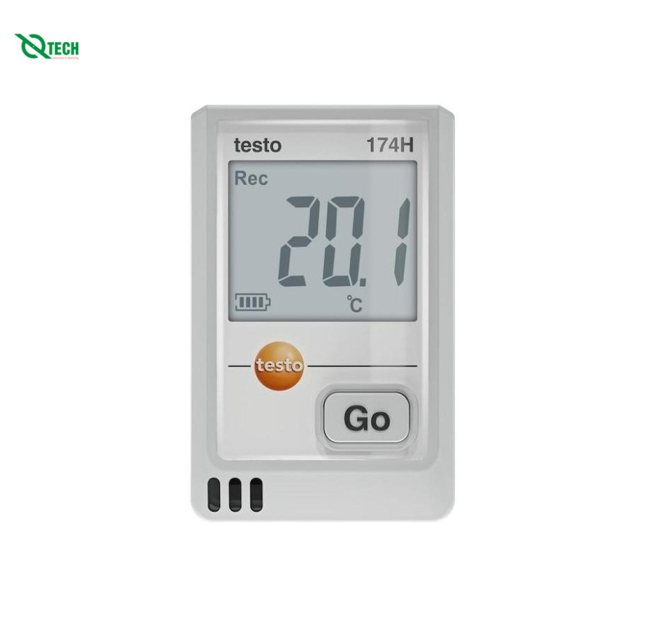 máy đo ghi nhiệt độ độ ẩm mini Testo 174H (white)