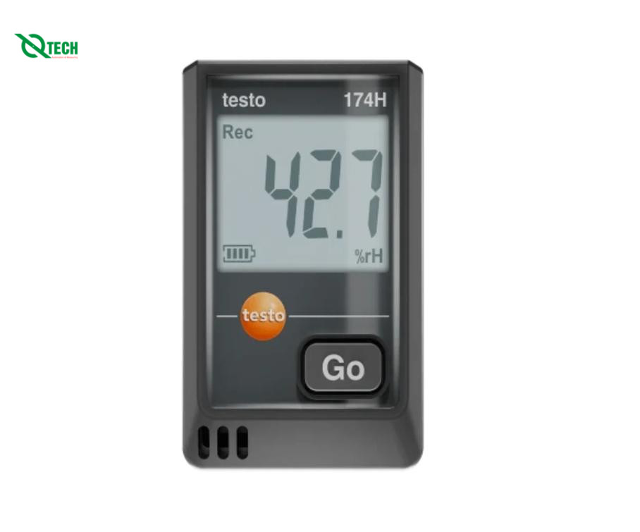 máy đo ghi nhiệt độ độ ẩm mini Testo 174H (Black)