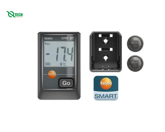 Máy ghi dữ liệu nhiệt độ mini 1 kênh Testo 174T BT (Black)