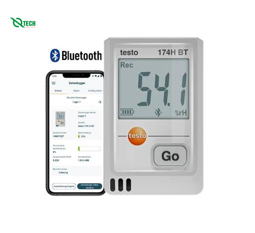Máy ghi dữ liệu nhiệt độ mini Testo 174H BT (white)