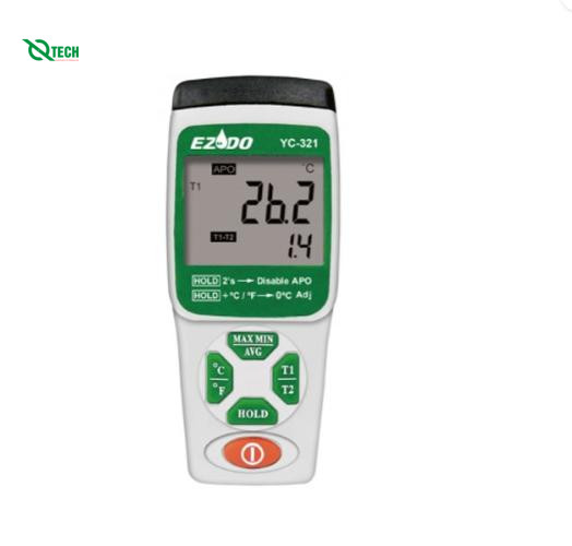 Máy đo nhiệt độ loại K cầm tay EZDO YC-321 (2 kênh, -200°C to +1372°C)